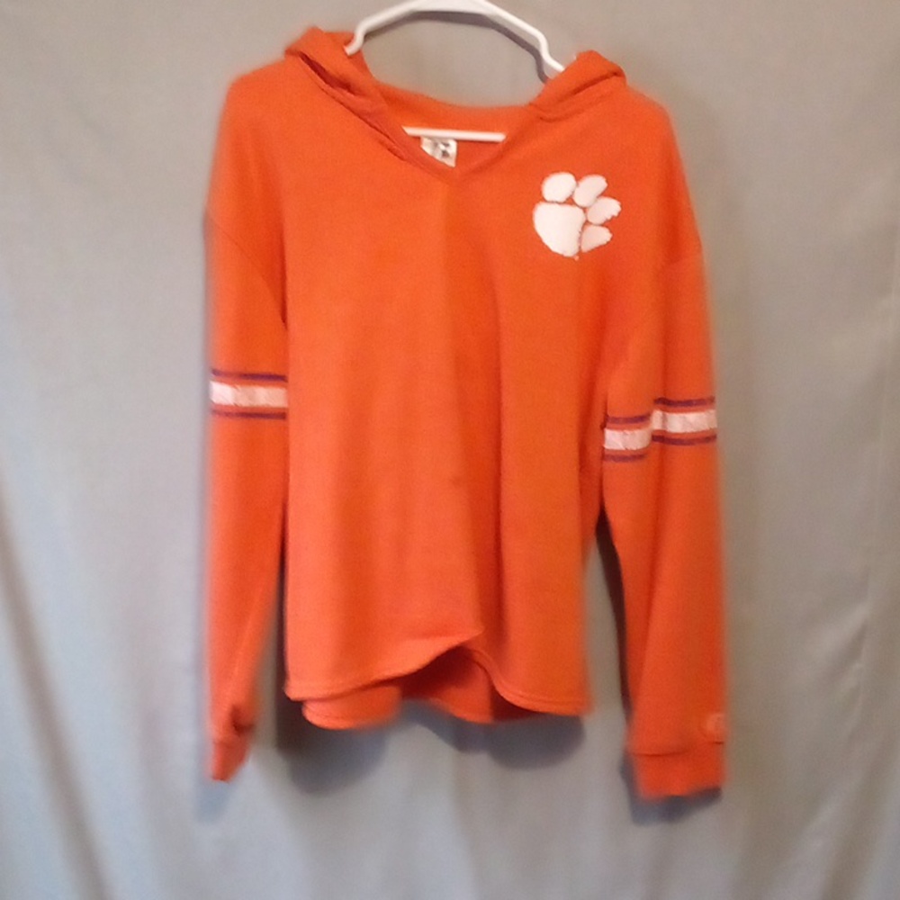 Large Orange Russell Clemson hoodie